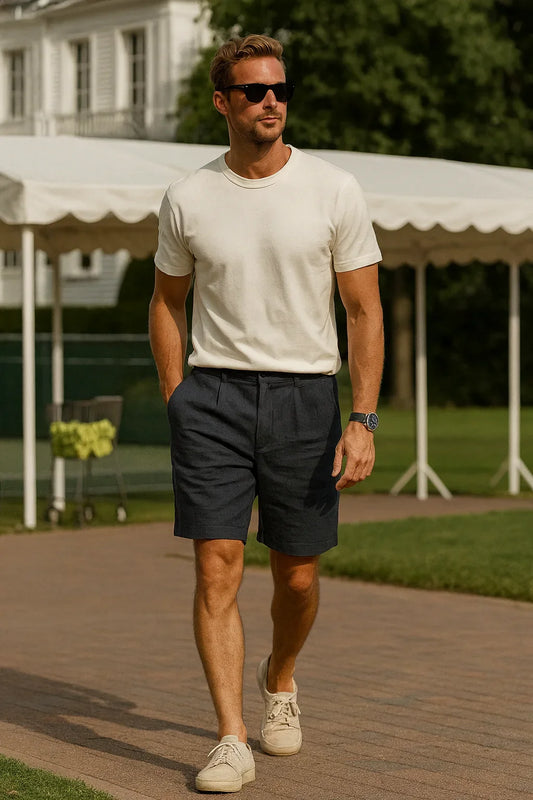 CAPRI LINEN SHORTS – COASTAL ELEGANCE