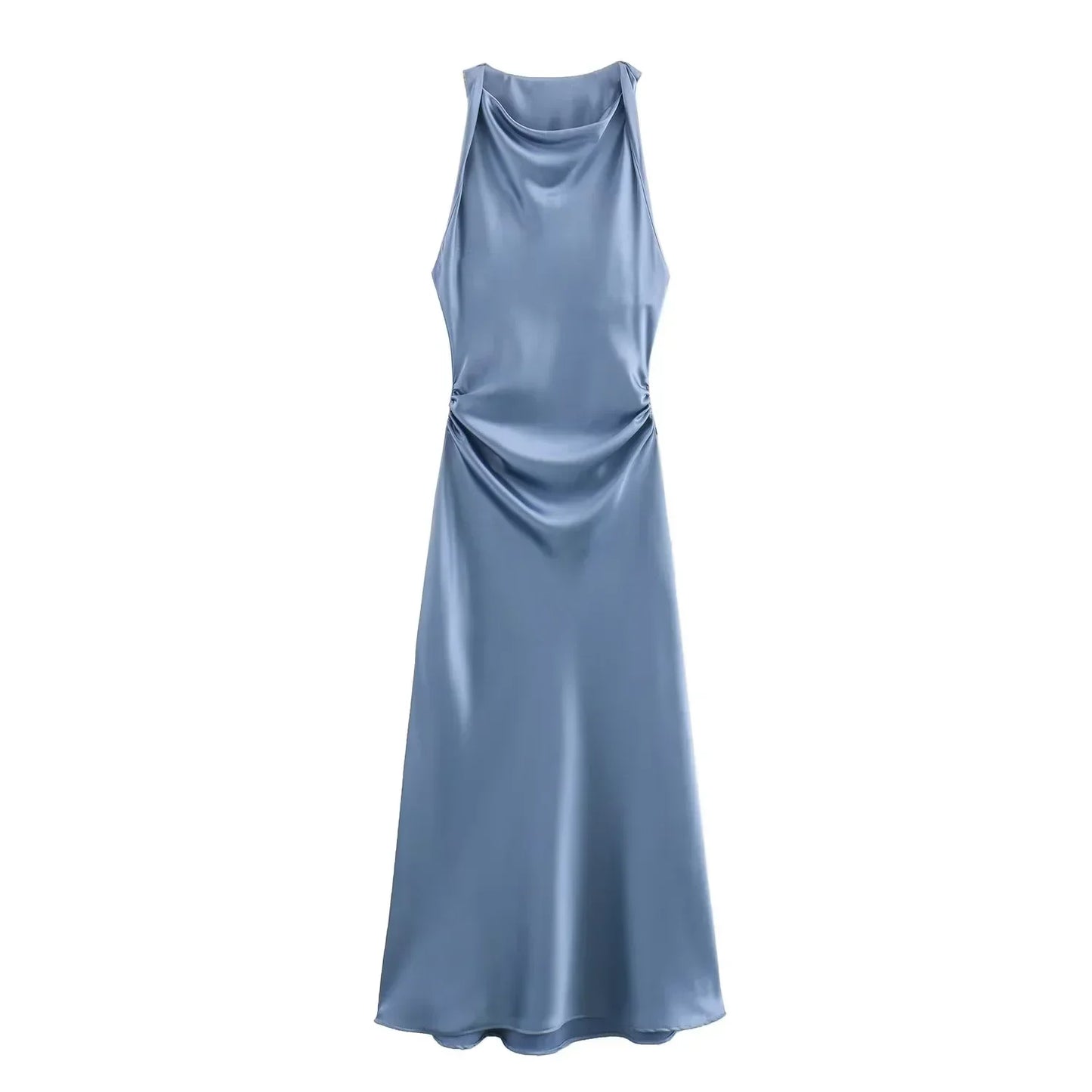ISABELLA SATIN MIDI DRESS