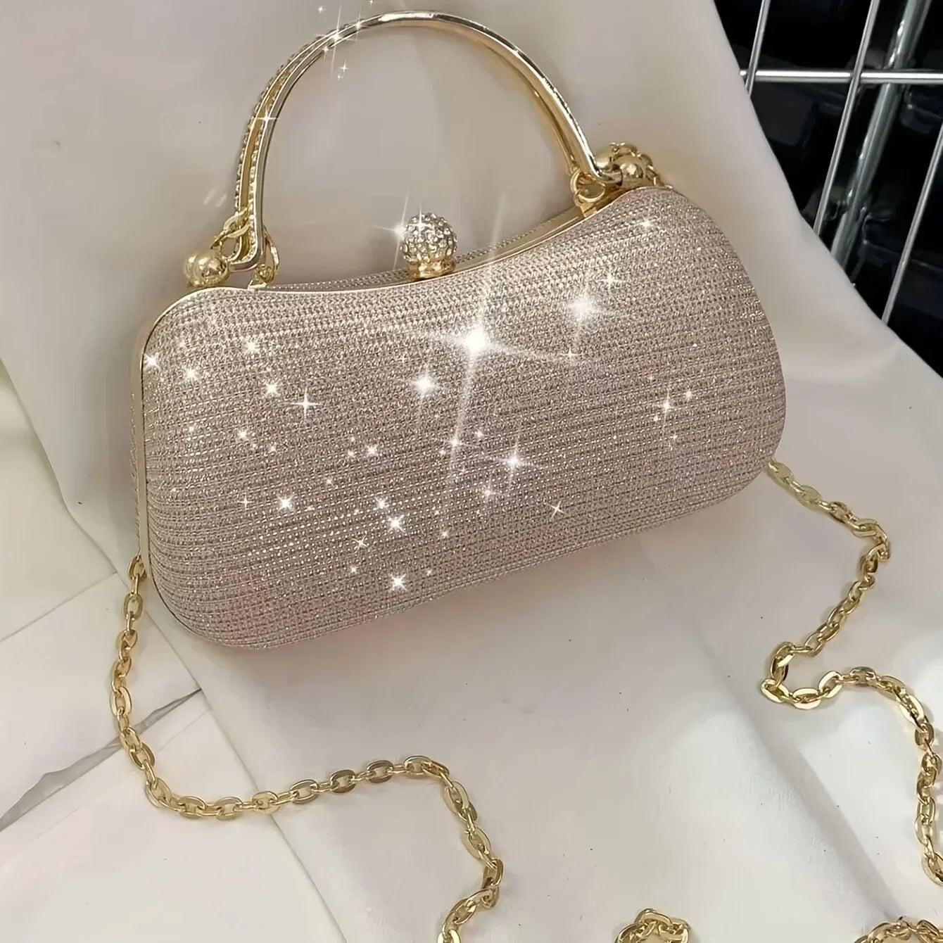 AURORA RHINESTONE CLUTCH - LUXURY EVENING BAG - Velmari