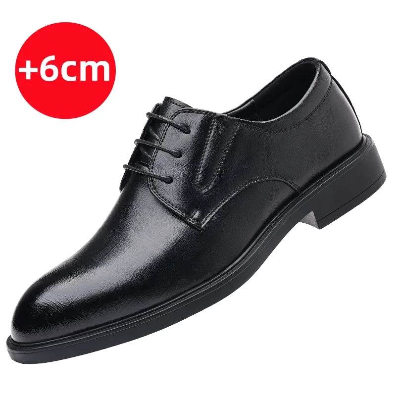 ELEVARE EXECUTIVE HEIGHT-BOOST FORMAL SHOES – 6cm/8cm Lift - Velmari