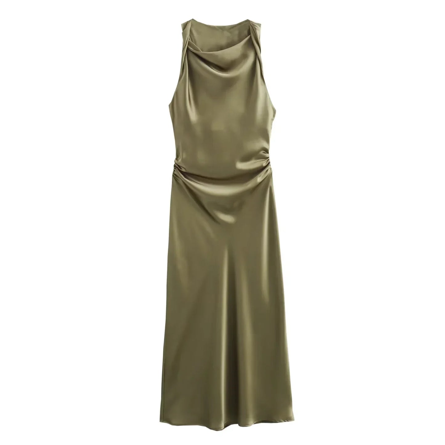 ISABELLA SATIN MIDI DRESS