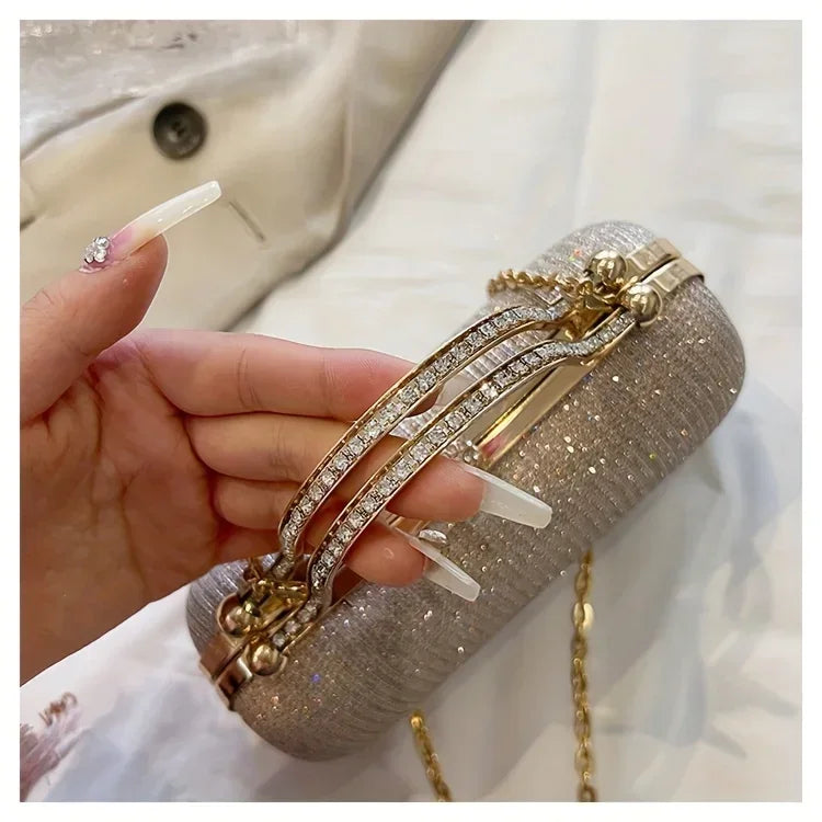 AURORA RHINESTONE CLUTCH - LUXURY EVENING BAG - Velmari