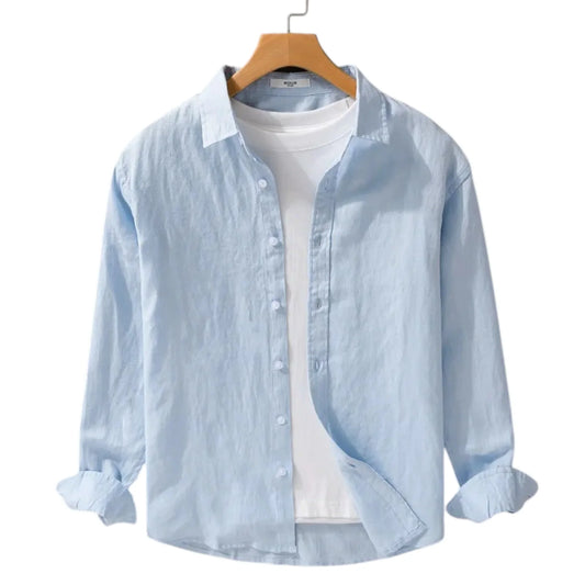 BELMONTE LINEN LONG-SLEEVE SHIRT - Velmari