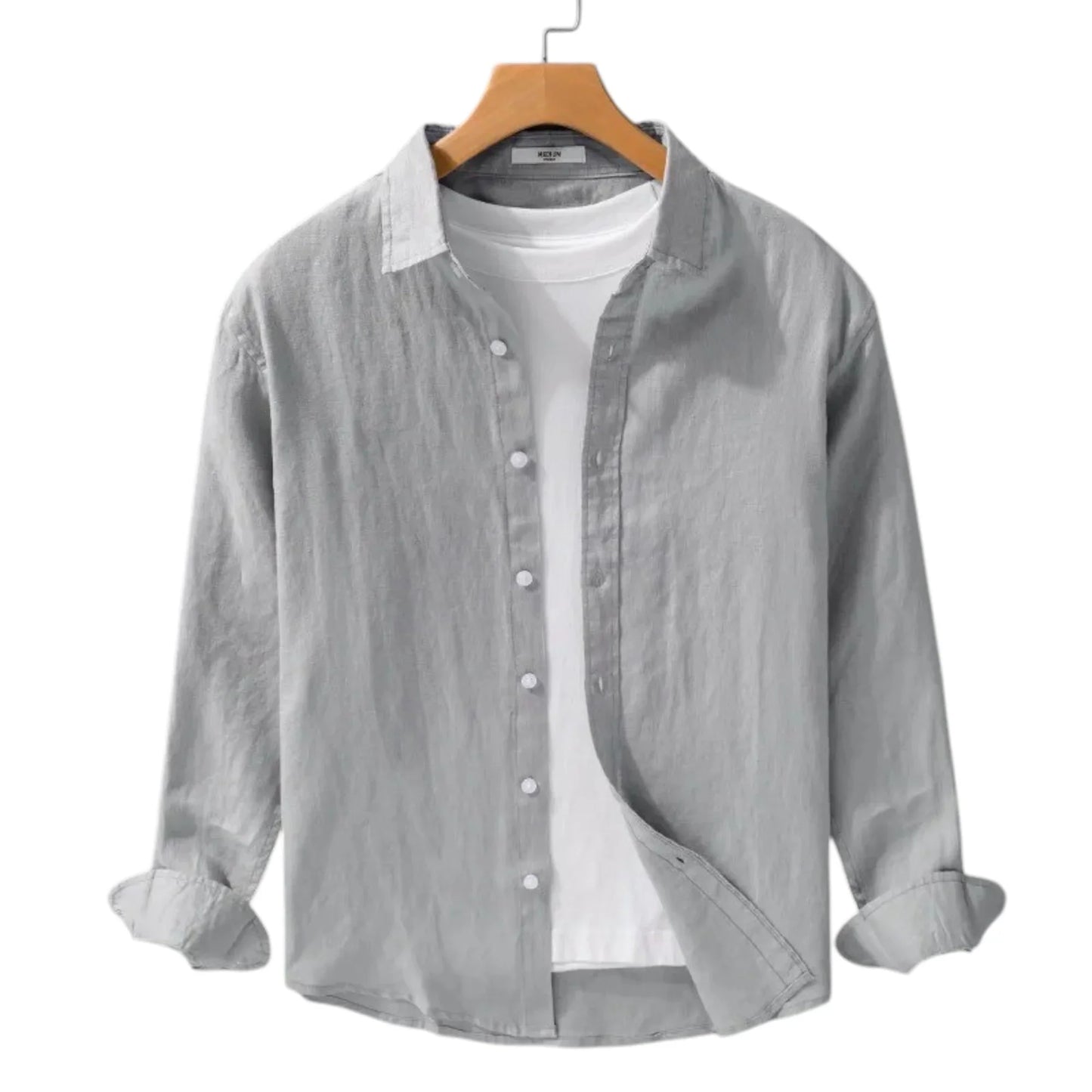 BELMONTE LINEN LONG-SLEEVE SHIRT - Velmari