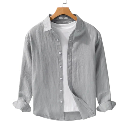 BELMONTE LINEN LONG-SLEEVE SHIRT - Velmari