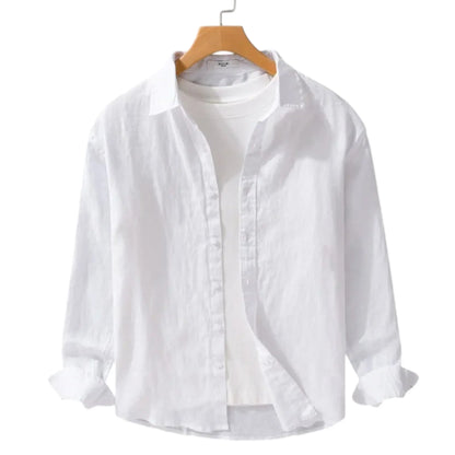 BELMONTE LINEN LONG-SLEEVE SHIRT - Velmari