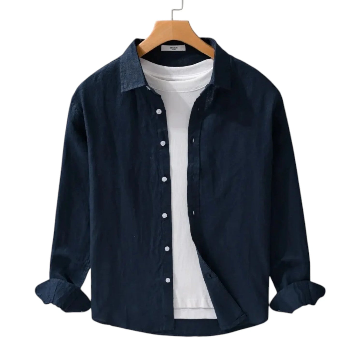 BELMONTE LINEN LONG-SLEEVE SHIRT - Velmari