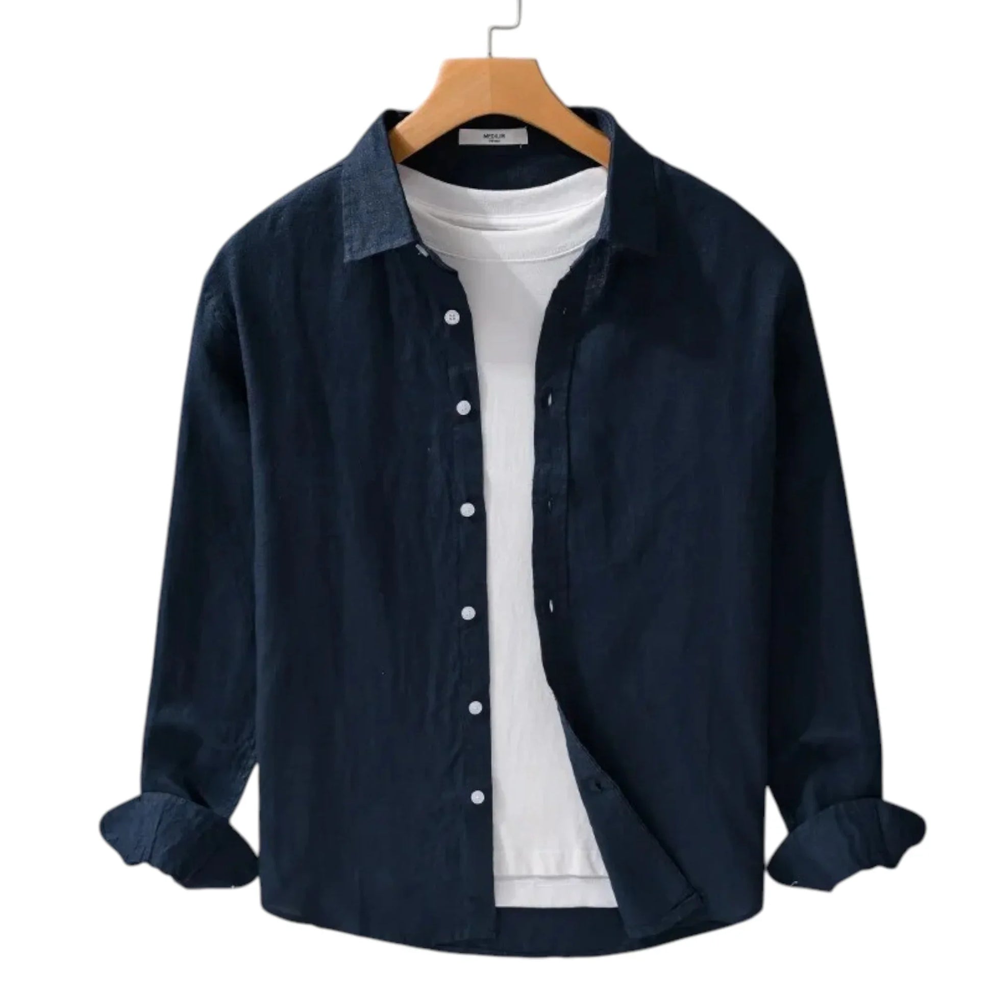BELMONTE LINEN LONG-SLEEVE SHIRT - Velmari