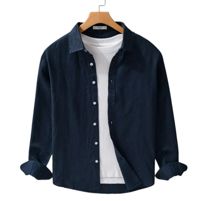 BELMONTE LINEN LONG-SLEEVE SHIRT - Velmari
