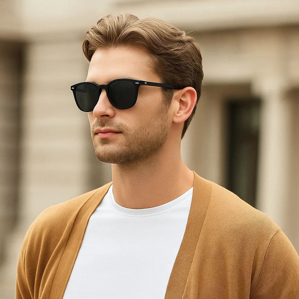 CLASSIC RETRO POLARIZED SUNGLASSES – SQUARE UV400 SHADES FOR MEN - Velmari