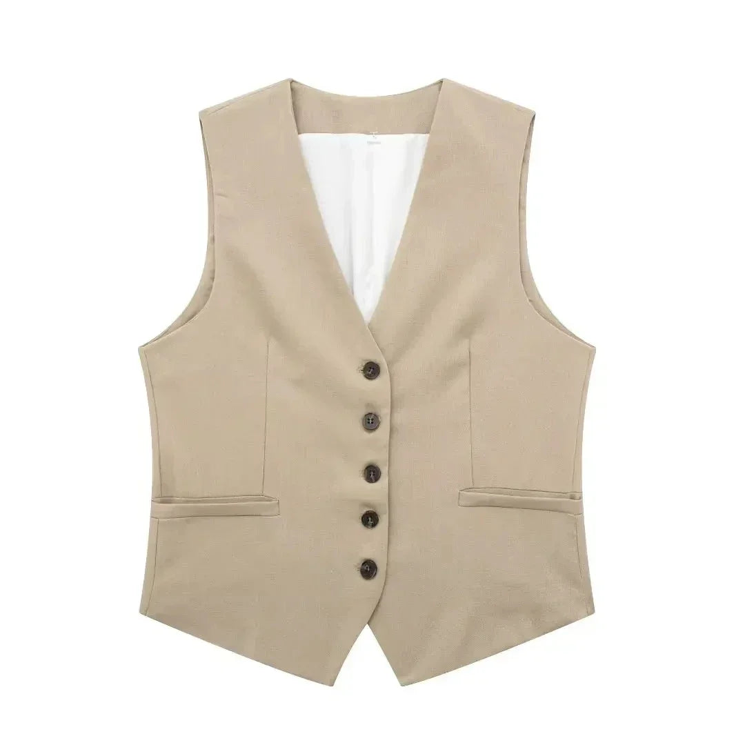 ELEGANCE WAISTCOAT & SHORTS SET – OFFICE CHIC - Velmari