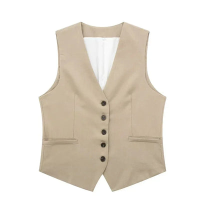 ELEGANCE WAISTCOAT & SHORTS SET – OFFICE CHIC - Velmari