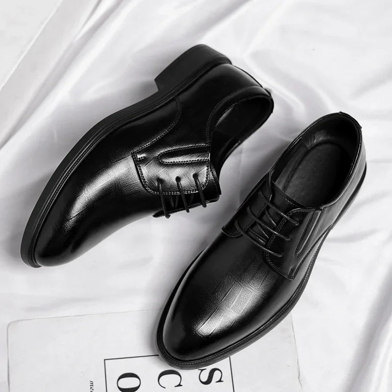 ELEVARE EXECUTIVE HEIGHT-BOOST FORMAL SHOES – 6cm/8cm Lift - Velmari