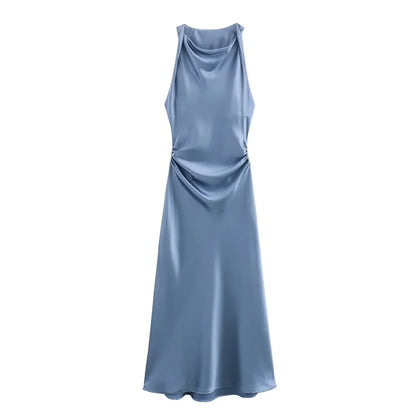 ISABELLA SATIN MIDI DRESS