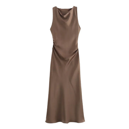 ISABELLA SATIN MIDI DRESS