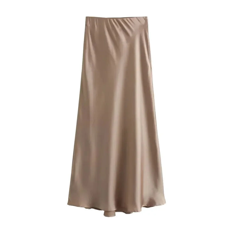ISABELLE SATIN SKIRT - CLASSIC APPEAL - Velmari