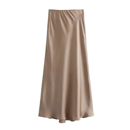 ISABELLE SATIN SKIRT - CLASSIC APPEAL - Velmari