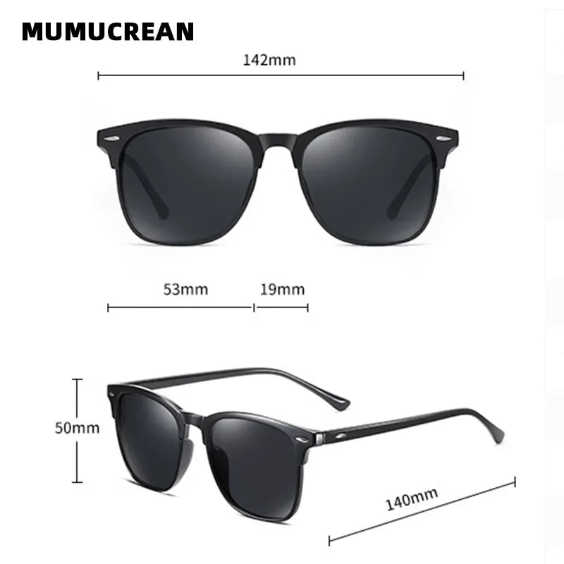 CLASSIC RETRO POLARIZED SUNGLASSES – SQUARE UV400 SHADES FOR MEN - Velmari