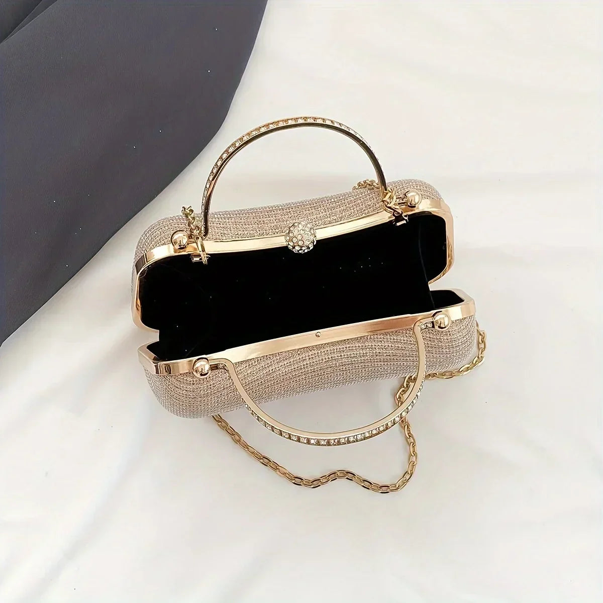 AURORA RHINESTONE CLUTCH - LUXURY EVENING BAG - Velmari
