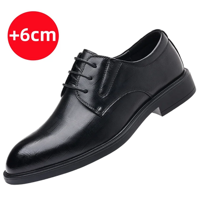 ELEVARE EXECUTIVE HEIGHT-BOOST FORMAL SHOES – 6cm/8cm Lift - Velmari