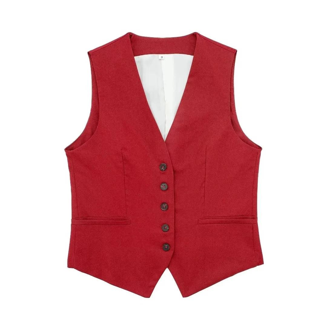 ELEGANCE WAISTCOAT & SHORTS SET – OFFICE CHIC - Velmari