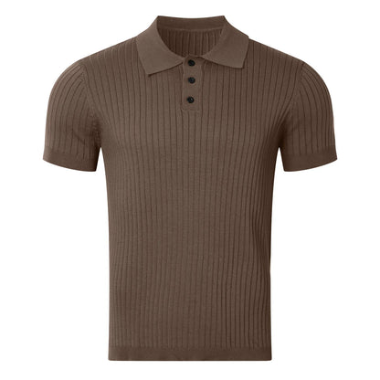 LORENZO KNIT POLO – MEN'S RETRO SHORT SLEEVE SHIRT - Velmari