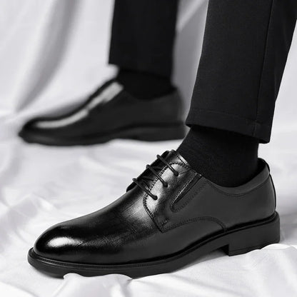 ELEVARE EXECUTIVE HEIGHT-BOOST FORMAL SHOES – 6cm/8cm Lift - Velmari