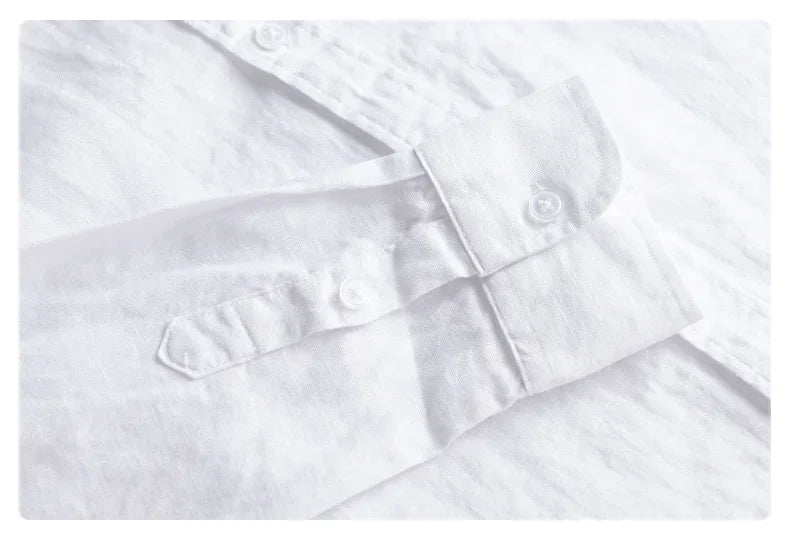 BELMONTE LINEN LONG-SLEEVE SHIRT - Velmari