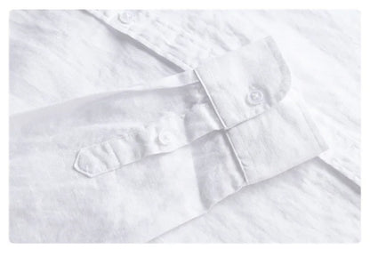 BELMONTE LINEN LONG-SLEEVE SHIRT - Velmari