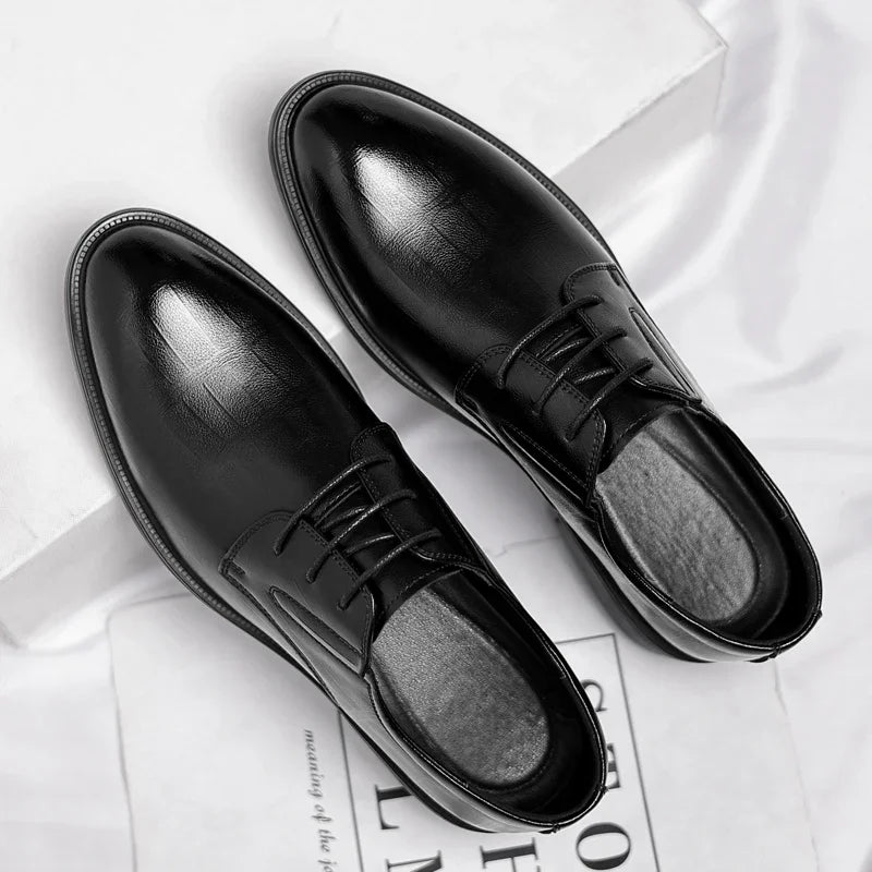 ELEVARE EXECUTIVE HEIGHT-BOOST FORMAL SHOES – 6cm/8cm Lift - Velmari