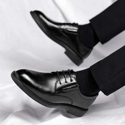 ELEVARE EXECUTIVE HEIGHT-BOOST FORMAL SHOES – 6cm/8cm Lift - Velmari