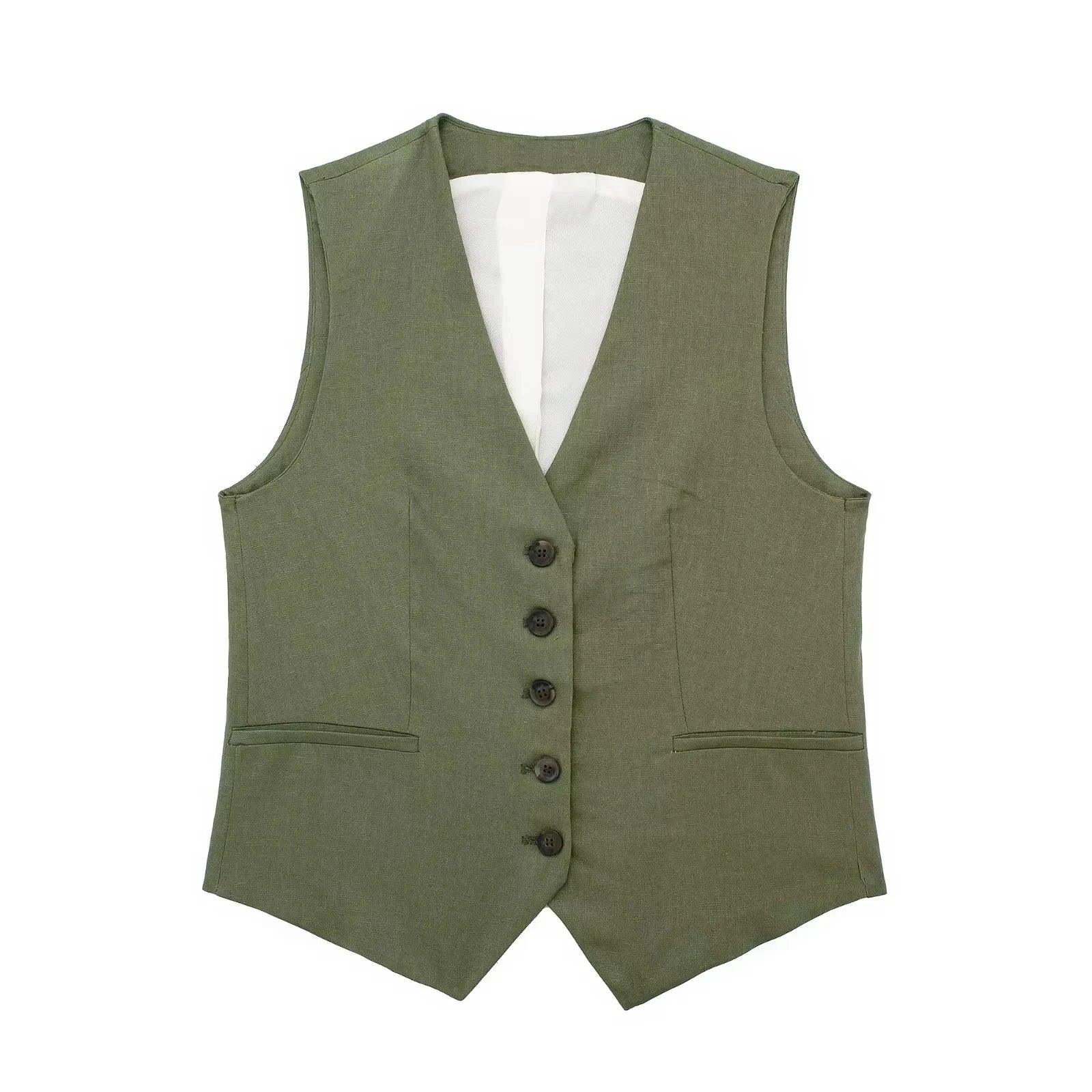 ELEGANCE WAISTCOAT & SHORTS SET – OFFICE CHIC - Velmari