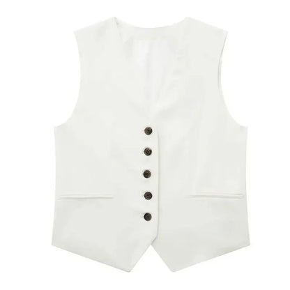 ELEGANCE WAISTCOAT & SHORTS SET – OFFICE CHIC - Velmari