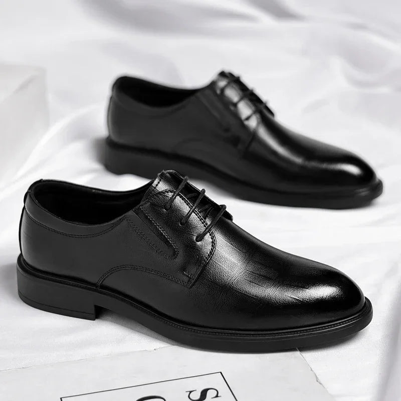 ELEVARE EXECUTIVE HEIGHT-BOOST FORMAL SHOES – 6cm/8cm Lift - Velmari
