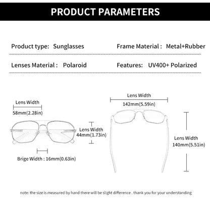 CLASSIC PILOT POLARIZED METAL SUNGLASSES MEN - Velmari