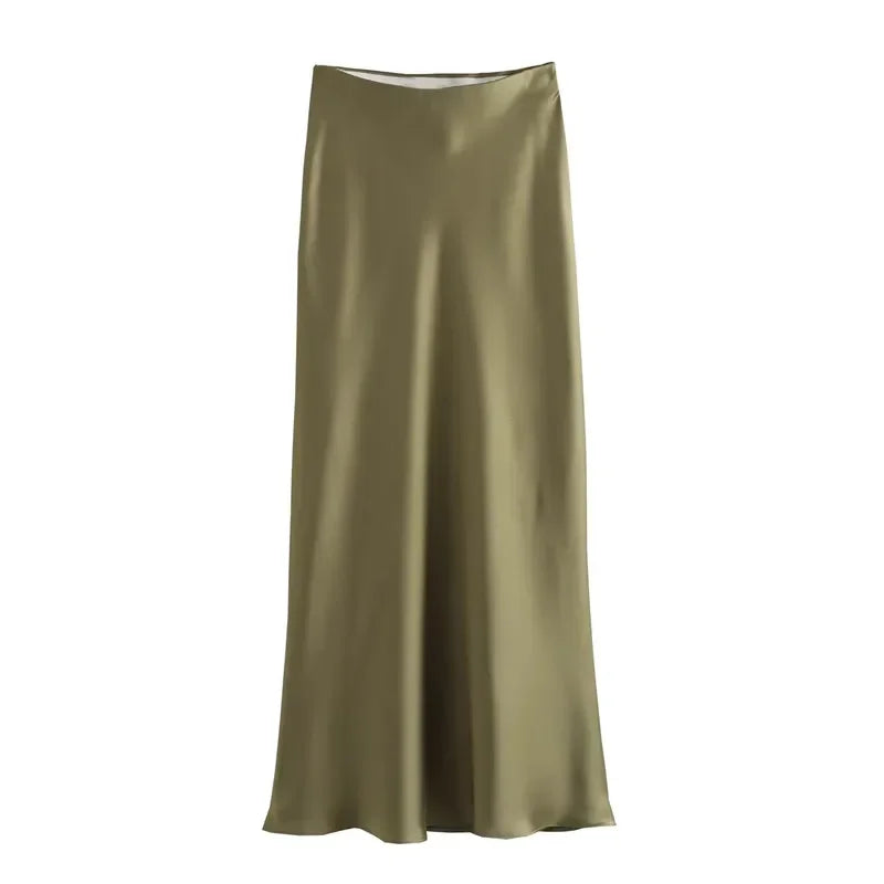 ISABELLE SATIN SKIRT - CLASSIC APPEAL - Velmari