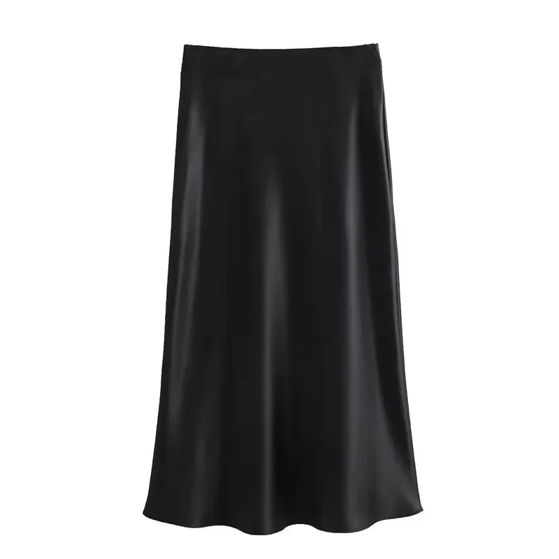 ISABELLE SATIN SKIRT - CLASSIC APPEAL - Velmari
