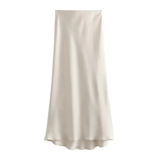 ISABELLE SATIN SKIRT - CLASSIC APPEAL - Velmari
