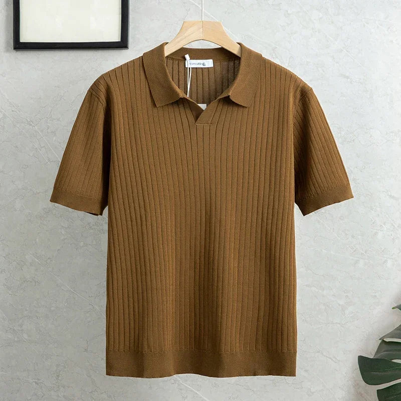 PREMIUM RIBBED POLO MEN - Velmari