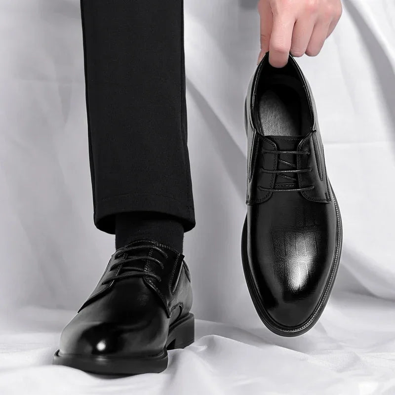 ELEVARE EXECUTIVE HEIGHT-BOOST FORMAL SHOES – 6cm/8cm Lift - Velmari