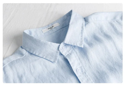 BELMONTE LINEN LONG-SLEEVE SHIRT - Velmari