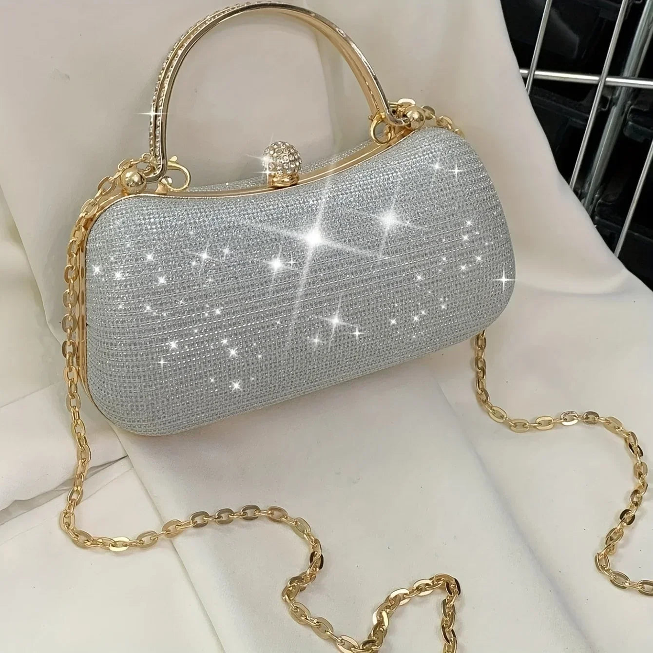 AURORA RHINESTONE CLUTCH - LUXURY EVENING BAG - Velmari