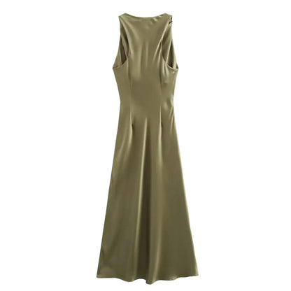 ISABELLA SATIN MIDI DRESS