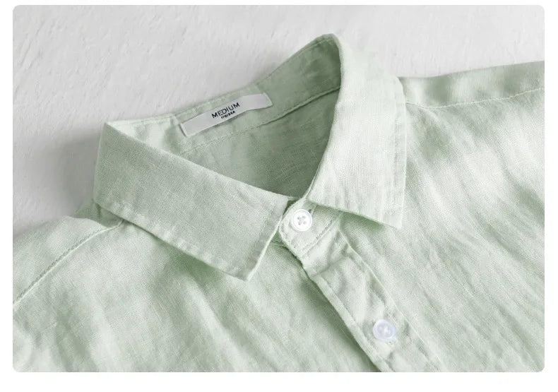 BELMONTE LINEN LONG-SLEEVE SHIRT - Velmari