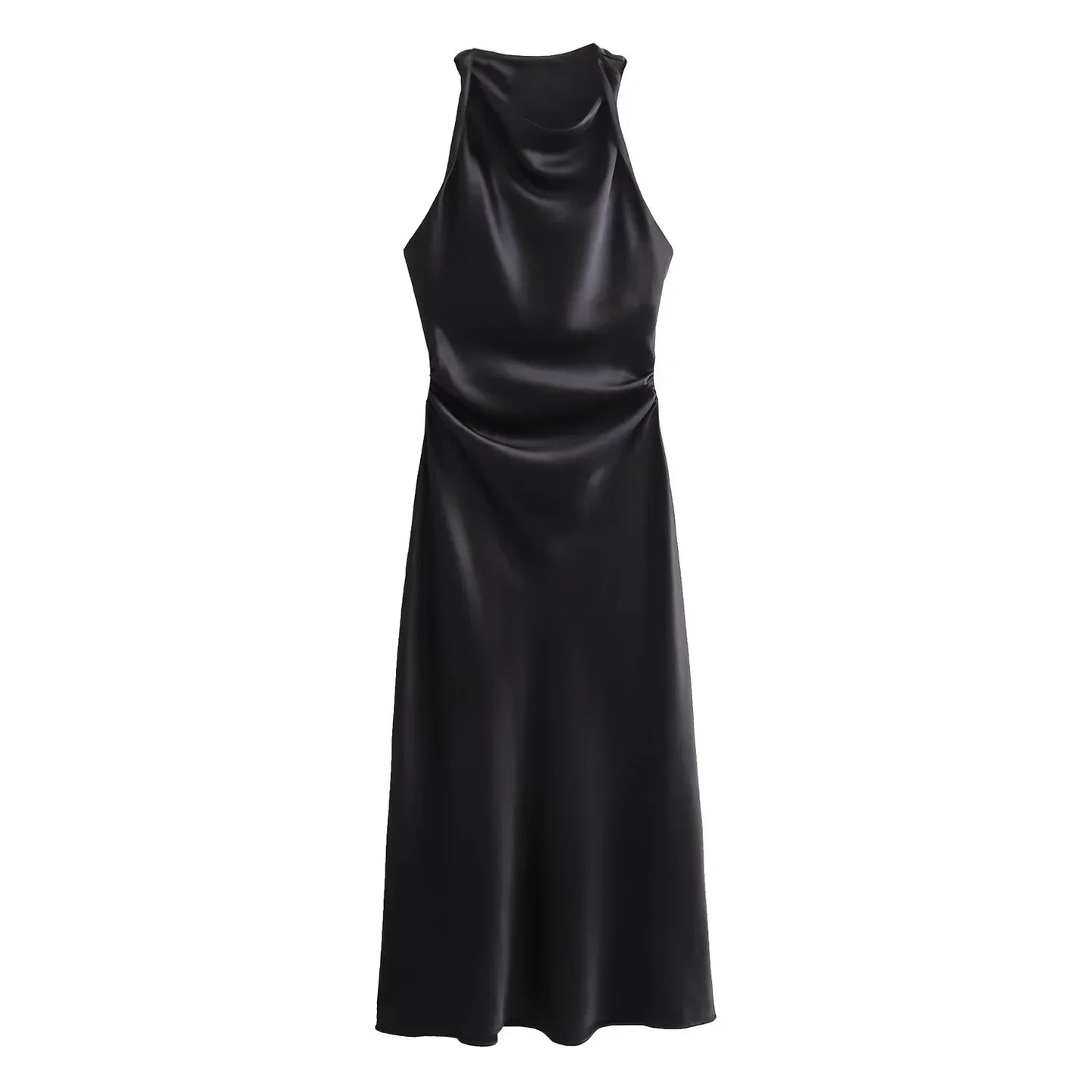 ISABELLA SATIN MIDI DRESS