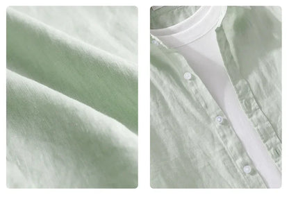 BELMONTE LINEN LONG-SLEEVE SHIRT - Velmari