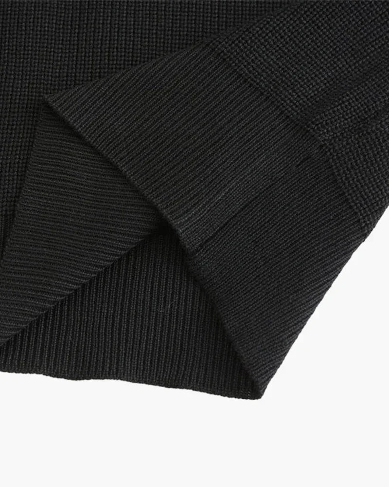 MEN'S RIBBED KNIT SWEATER HALF ZIP - Velmari
