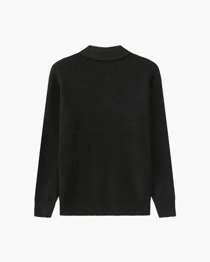MEN'S RIBBED KNIT SWEATER HALF ZIP - Velmari