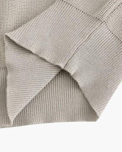 MEN'S RIBBED KNIT SWEATER HALF ZIP - Velmari