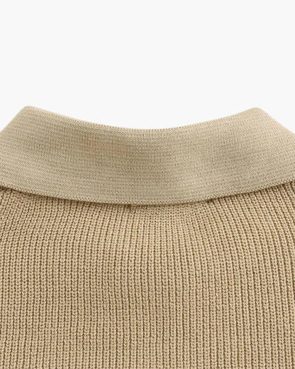 MEN'S RIBBED KNIT SWEATER HALF ZIP - Velmari